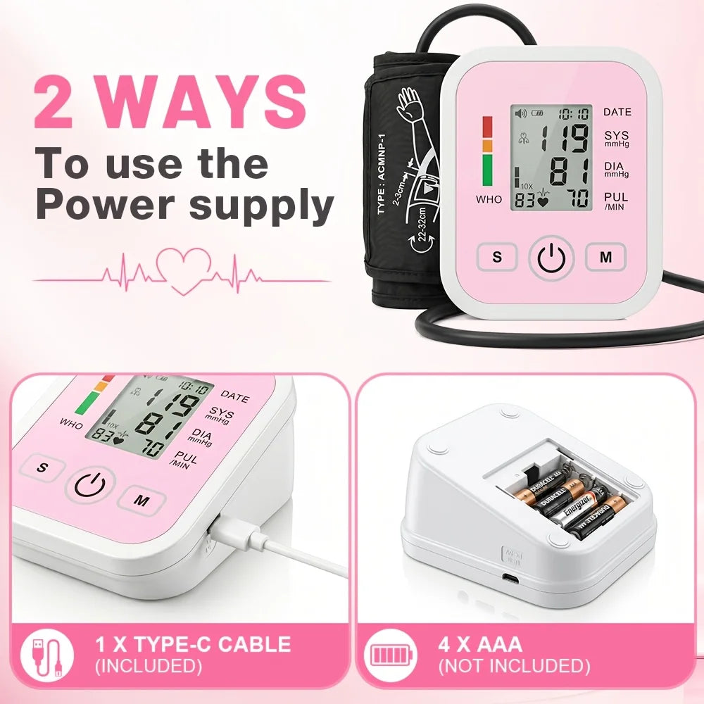Upper Arm Blood Pressure Monitor Automatic Digital Heart Rate