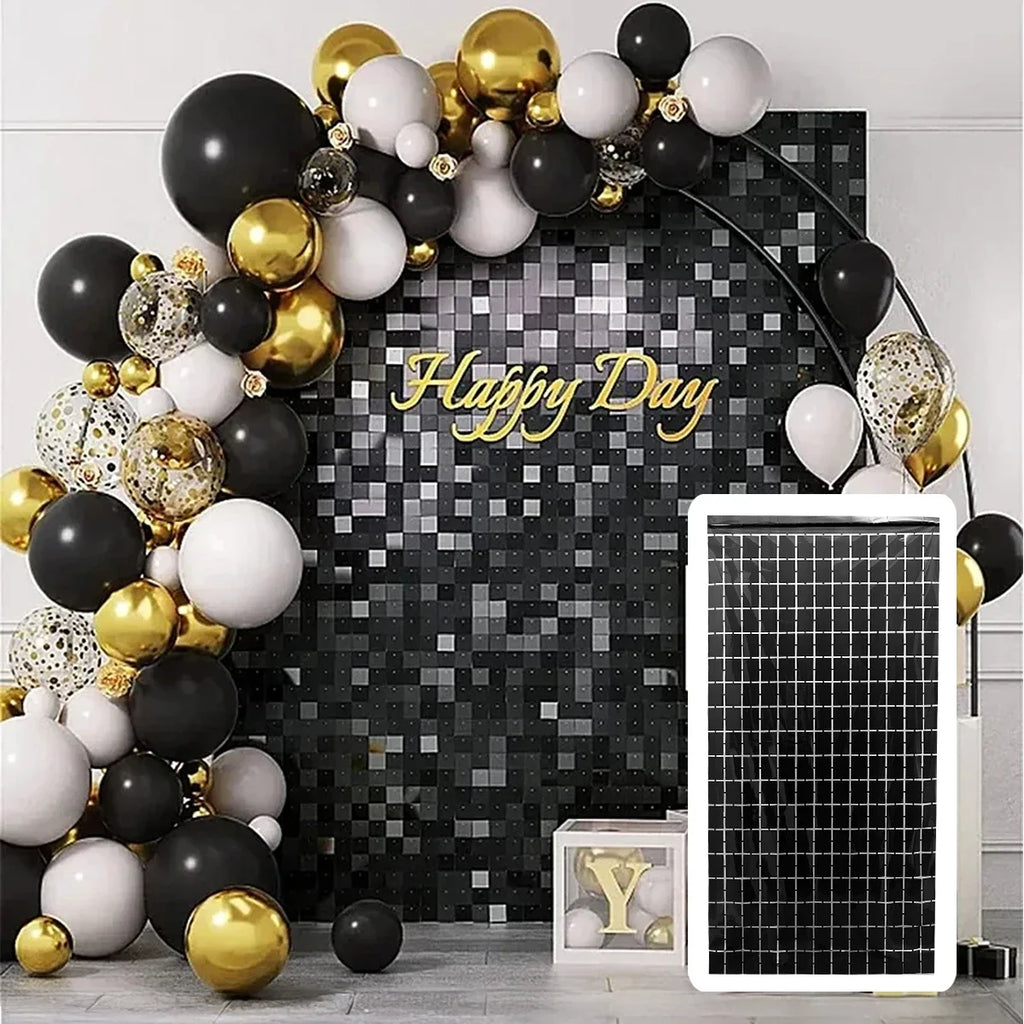 Party Backdrop Metallic Foil Fringe Tinsel Curtain Adult Wedding