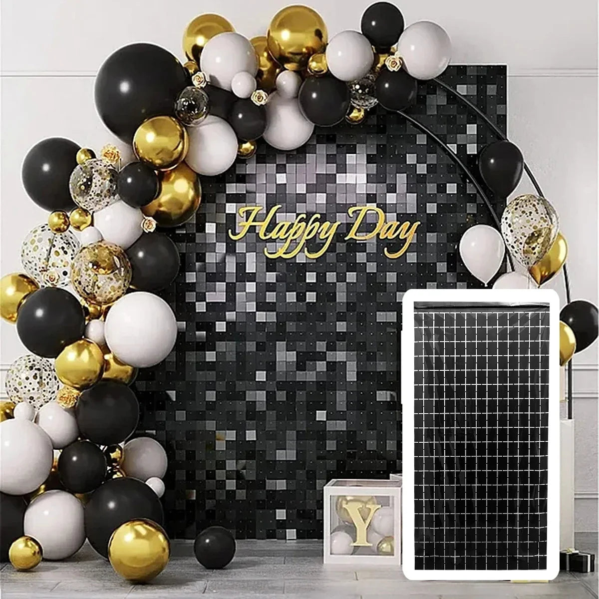 Party Backdrop Metallic Foil Fringe Tinsel Curtain Adult Wedding