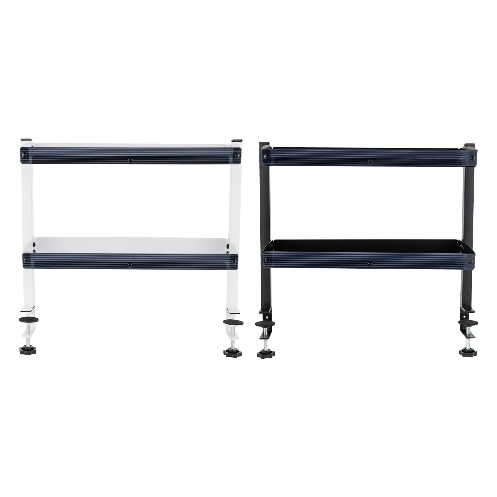 Adjustable 2-Tier Desk Shelf Clamp-On Storage Tray for Displaying Photos Decorations Clip-On Desk Organizer Shelf