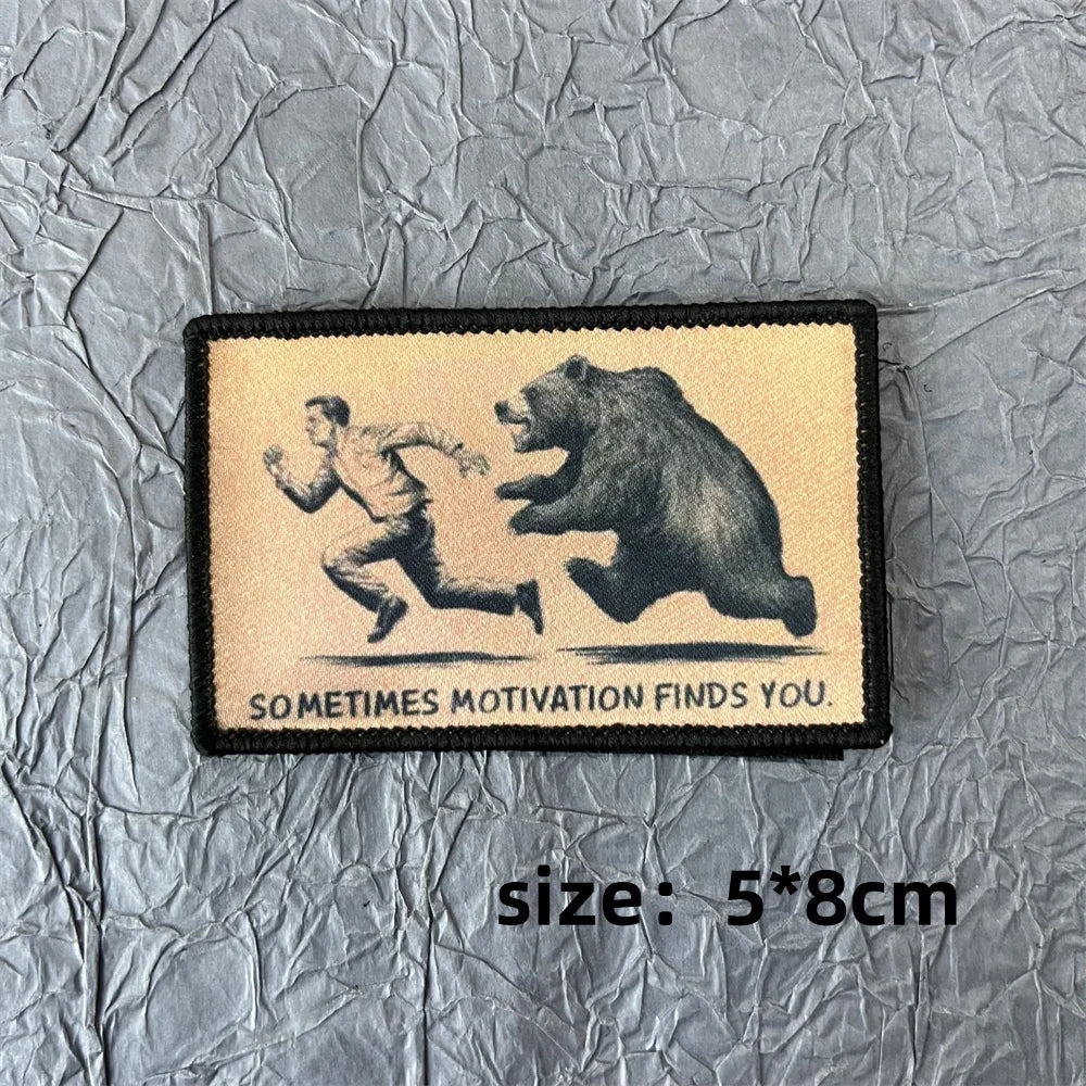 Funny Patch on Clothes Printing Stickers Tactical Equipment Military Accessory Hook and Loop Patches Backpack Appliques