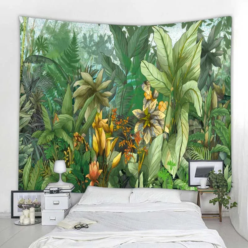 Aesthetic Home Decor Tapestry Beach Towel Yoga Mat Blanket Table Cloth Tapestry Tropical Jungle Animals Wall Hanging Tapestry