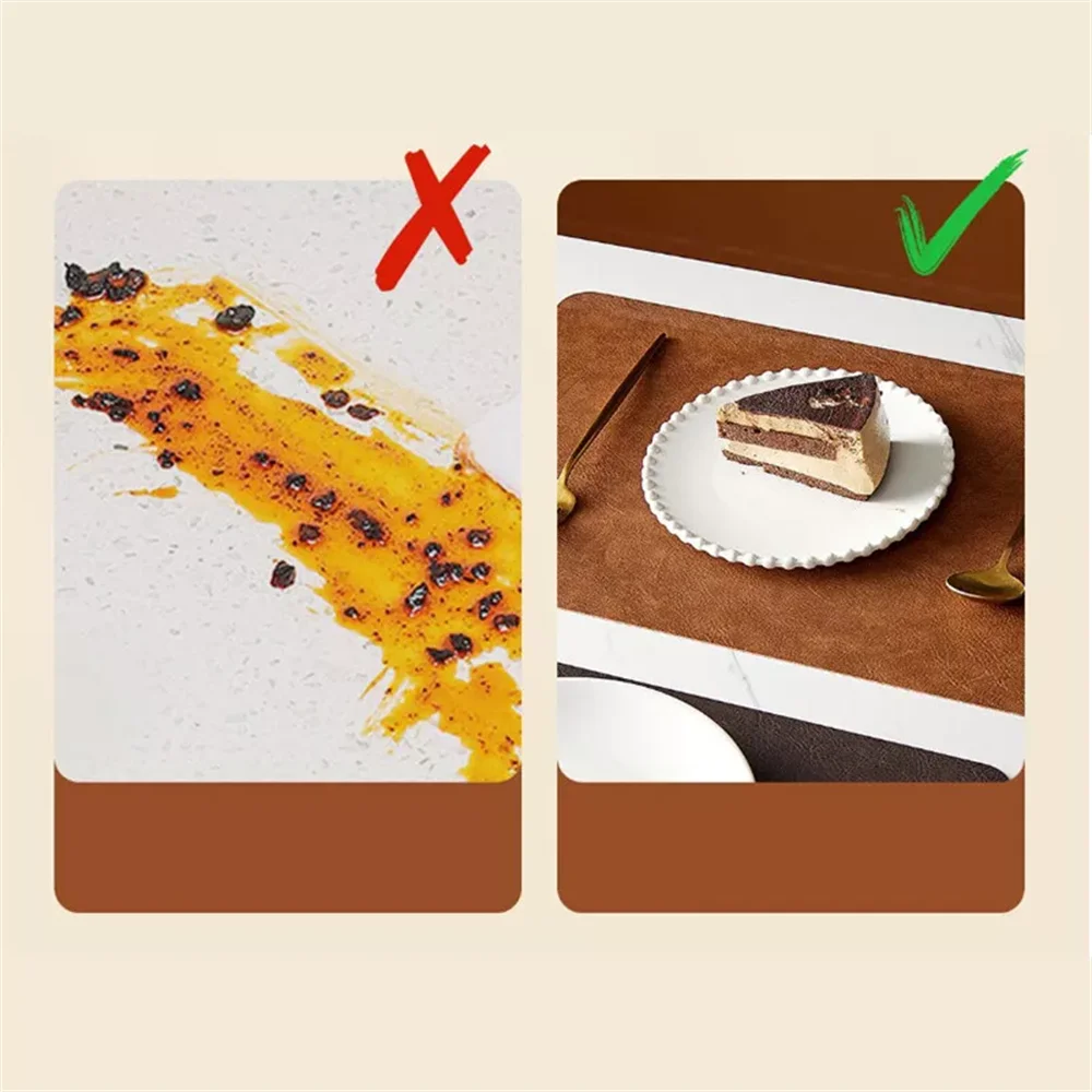 Faux Leather Placemats Set of 1/4/6pcs