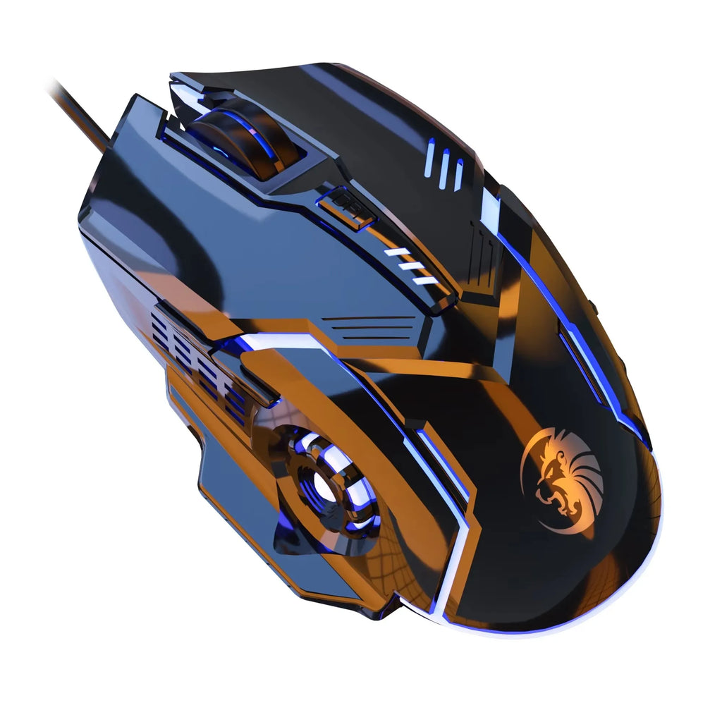 F7 Wired Gaming Mouse With Colorful Lighting