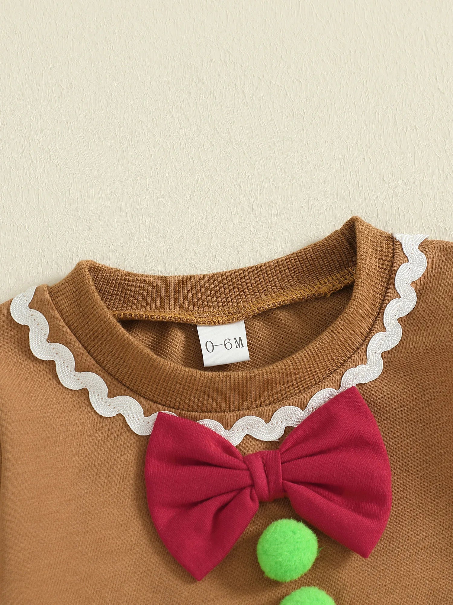 Toddler Baby Boy Girl Gingerbread Outfit Long Sleeve Sweatshirt and Pants Infant Newborn Christmas Outfits