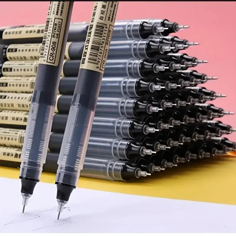10pcs High Quality Needle Type Gel Pens Black Blue Red Ink