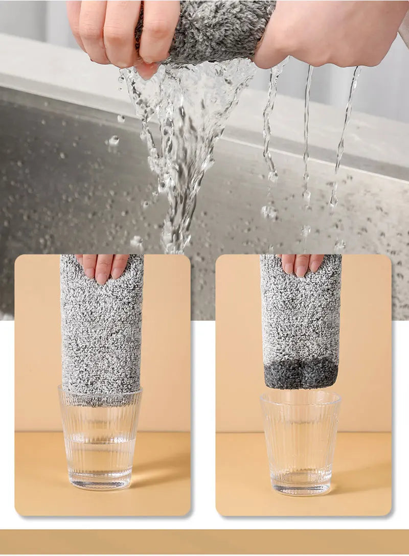 Microfiber Kitchen Towel Set Bamboo Fier Towels for Kitchen Napkin Soft Dish Cloth Absorbent Cleaning Cloth Rags1/2/4/5Pcs