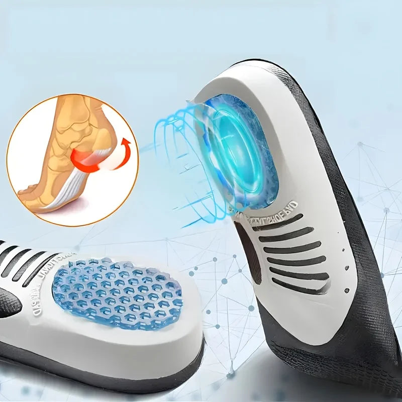 1 Pair Sports & Work Insoles – Thickened, Breathable, Odor-Resistant – Support, Anti-Sprain, Cushioning – Unisex Non-Slip Basket