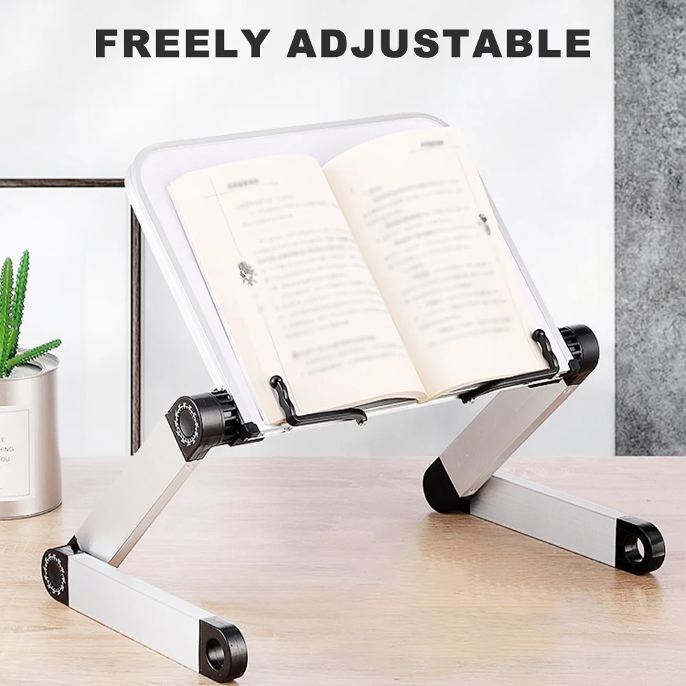 Foldable Reading Book Bracket Holder Bookcase Stand for Books PC 360 Degree Rotation Hight Adjustable Support Desk Organizer