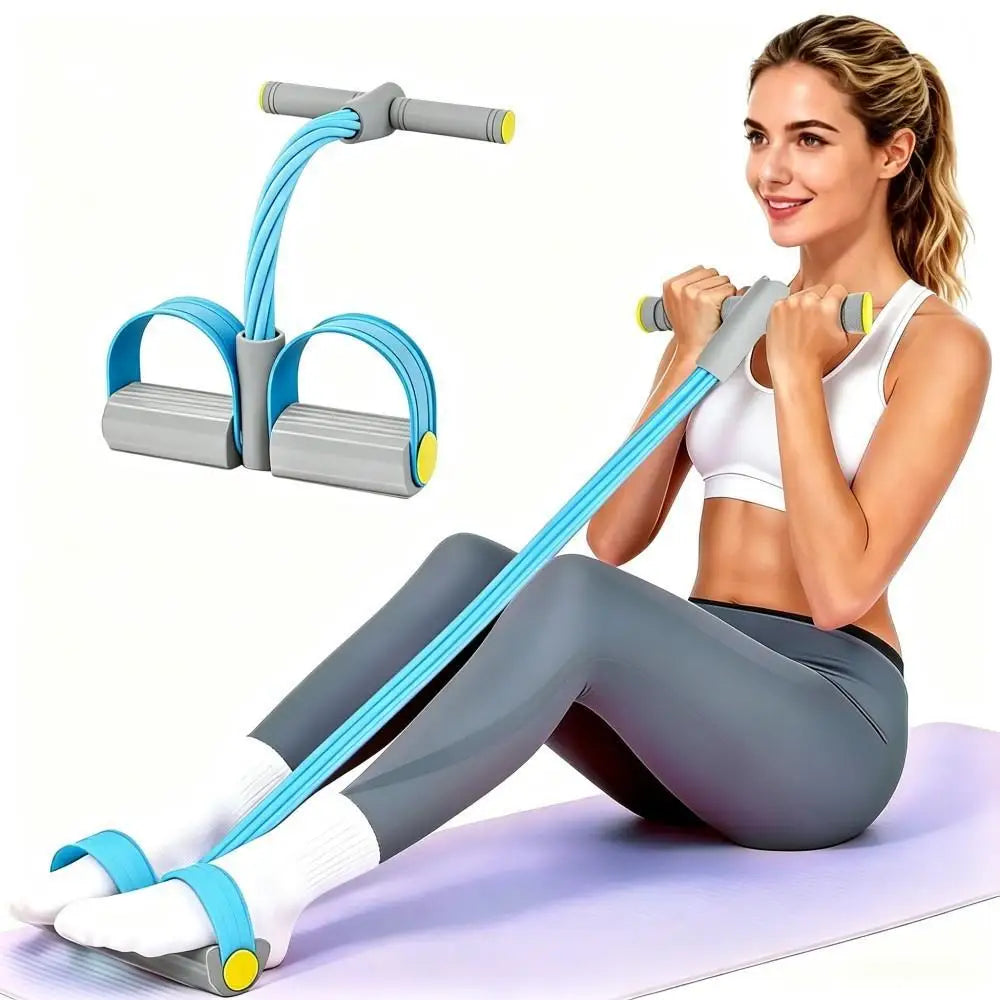 Home Workout Foot Pedal Resistance Bands with Handle