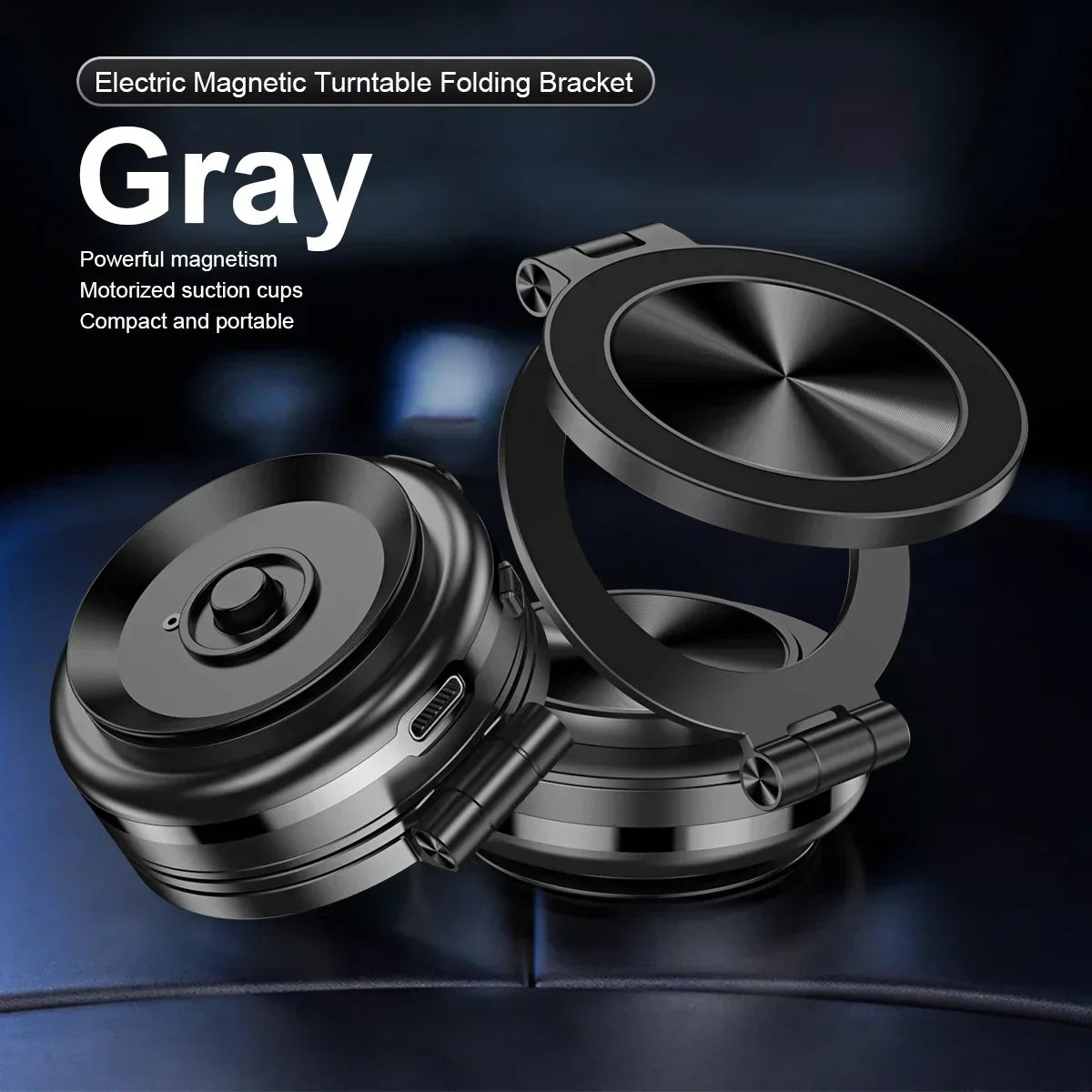 Car Magnetic&Vacuum Suction Cup Phone Holder Wireless Charger Foldable Stand For Magsafe iPhone 16 15 14 13 12 Pro Fast Charging