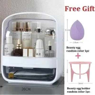 Cosmetic Storage Box Home Large Capacity Desktop Dustproof Dressing Table Lipstick Skin Care Luxury Storage Box Makeup Organizer