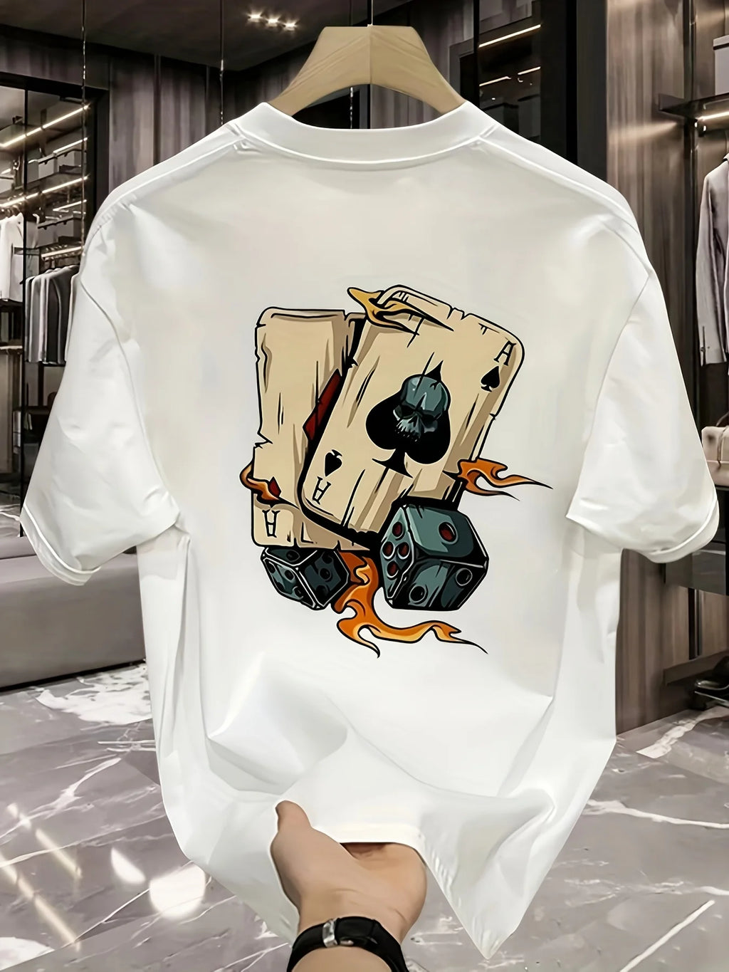Men's Summer 100% Pure Cotton Fashionable Casual Loose Creative