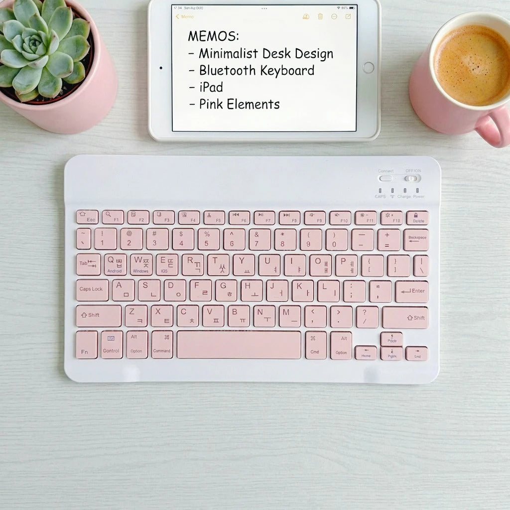 Korean Wireless Bluetooth Keyboard with Mouse 10inch Lightweight Keyboard