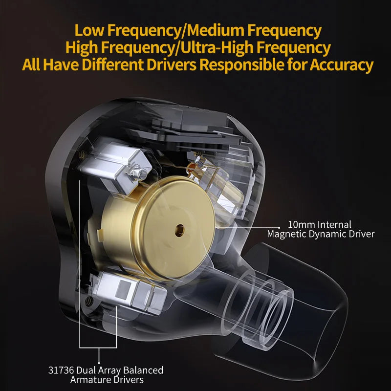 KZ ZS10 Pro 2 metal headset high fidelity in-ear