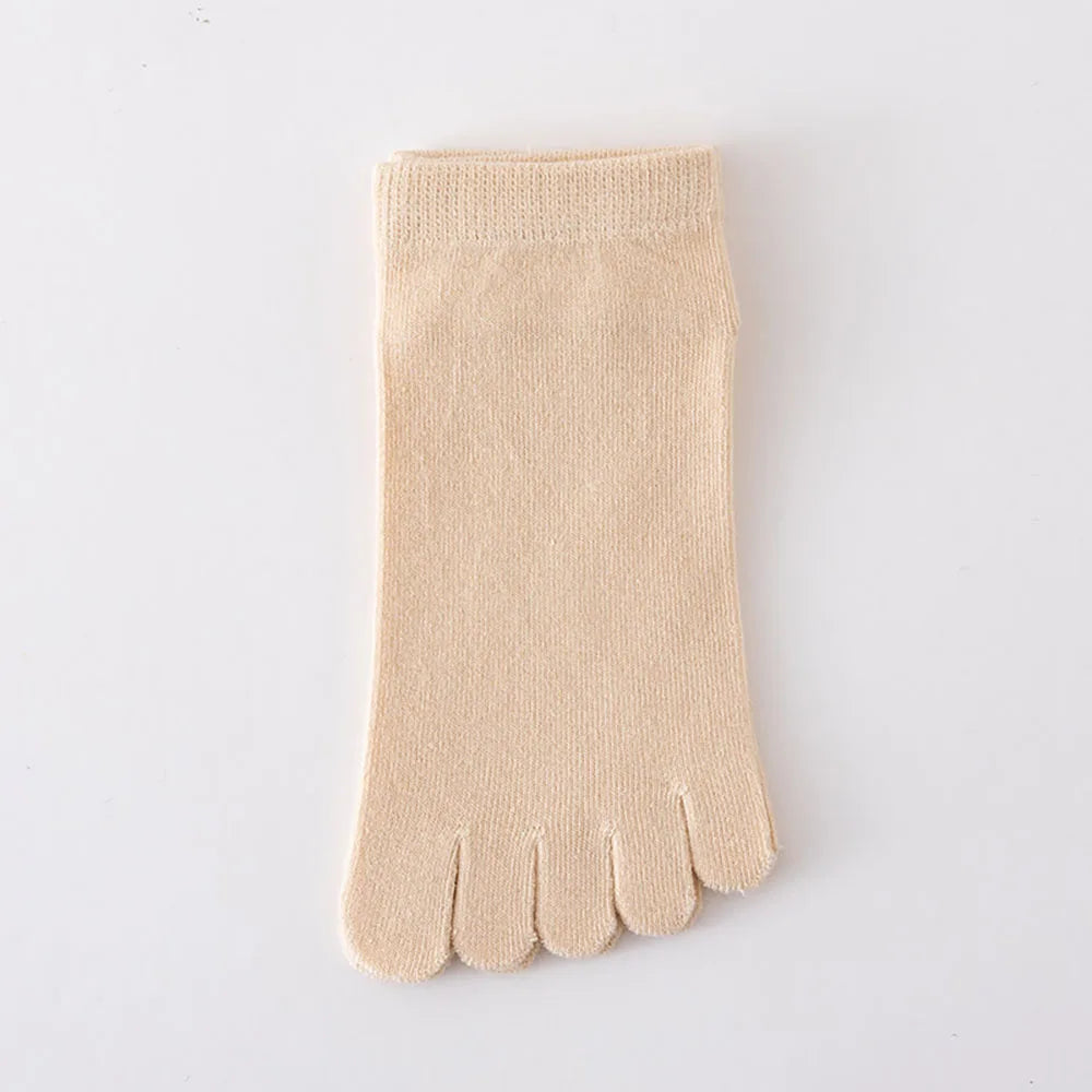 Hot Sale! Women Toe Socks with Separate Fingers Summer Solid Color Cotton Five Finger Socks Women Low Cut Ankle Socks Yoga Sport