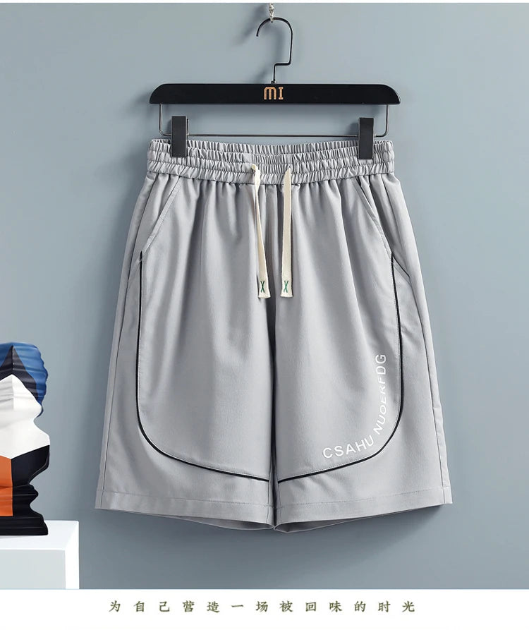 2 Pcs/Set Men Tracksuit Short Sleeve Hoodies+Pants Hooded Elastic Waist Summer Hip Hop Sweatshirt Sweatpants Loose Set