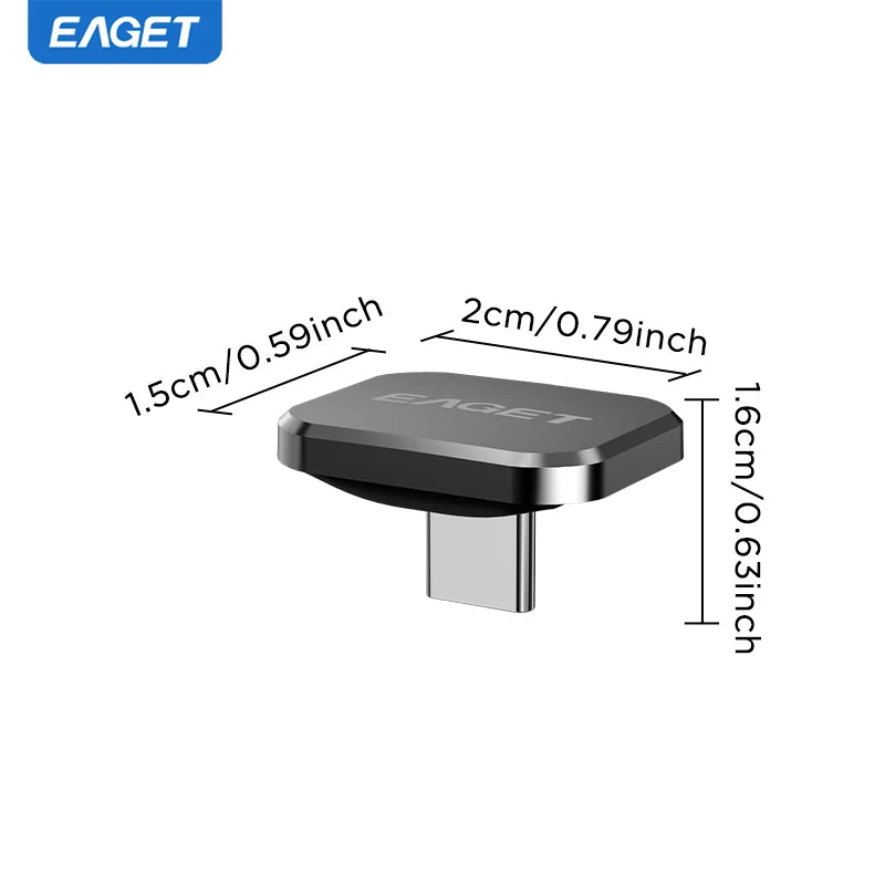 EAGET 8GB/16GB/32GB/64GB Mini Car Type-C USB 2.0 Flash Drive