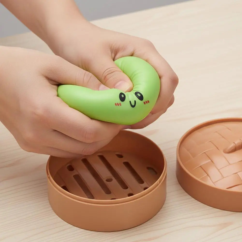 Colorful Dumpling Decompression Squish Balls Reusable Low Rebound Stress Dough Toys for Home Office Decoration Daily Gifts
