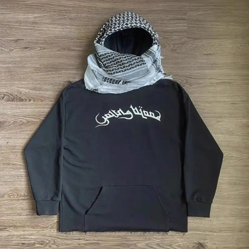 American Spring and Autumn New Pullover Hoodie Headband Design Trendy Fashion Personalized Street Sweatshirt 2025