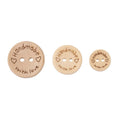 50Pcs 2Hole Natural Wooden Buttons handmade with love wood Button For Scrapbooking Craft DIY Baby Clothing Sewing Accessories