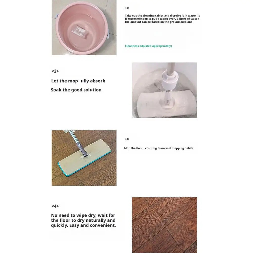 30pcs Water Soluble Floor Cleaning  Sheet Mopping The Floor Wiping For Wooden Floor Tiles Toilet Household Cleaning