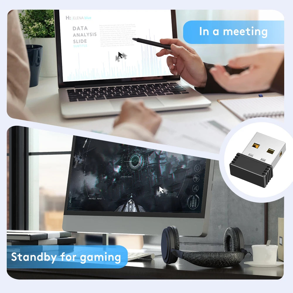 Wireless Mouse Jigglers Mover Undetectable Automatic USB Port