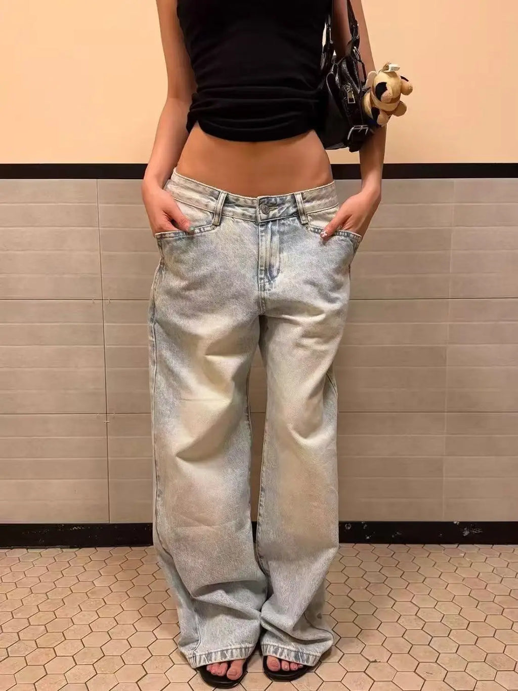 Women's Baggy Jean Goblin Core Denim Pants Y2K Japanese Harajuku