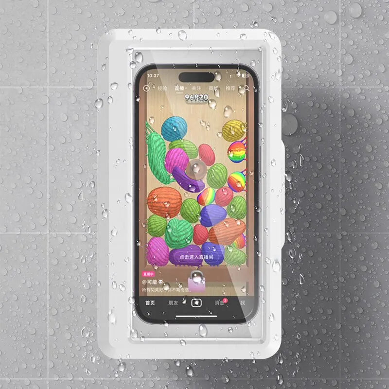 Fixed Universal Waterproof and Anti-fog Mobile Phone Case for Bathroom Shower Phone Holder Waterproof Can Touched Shower Phone