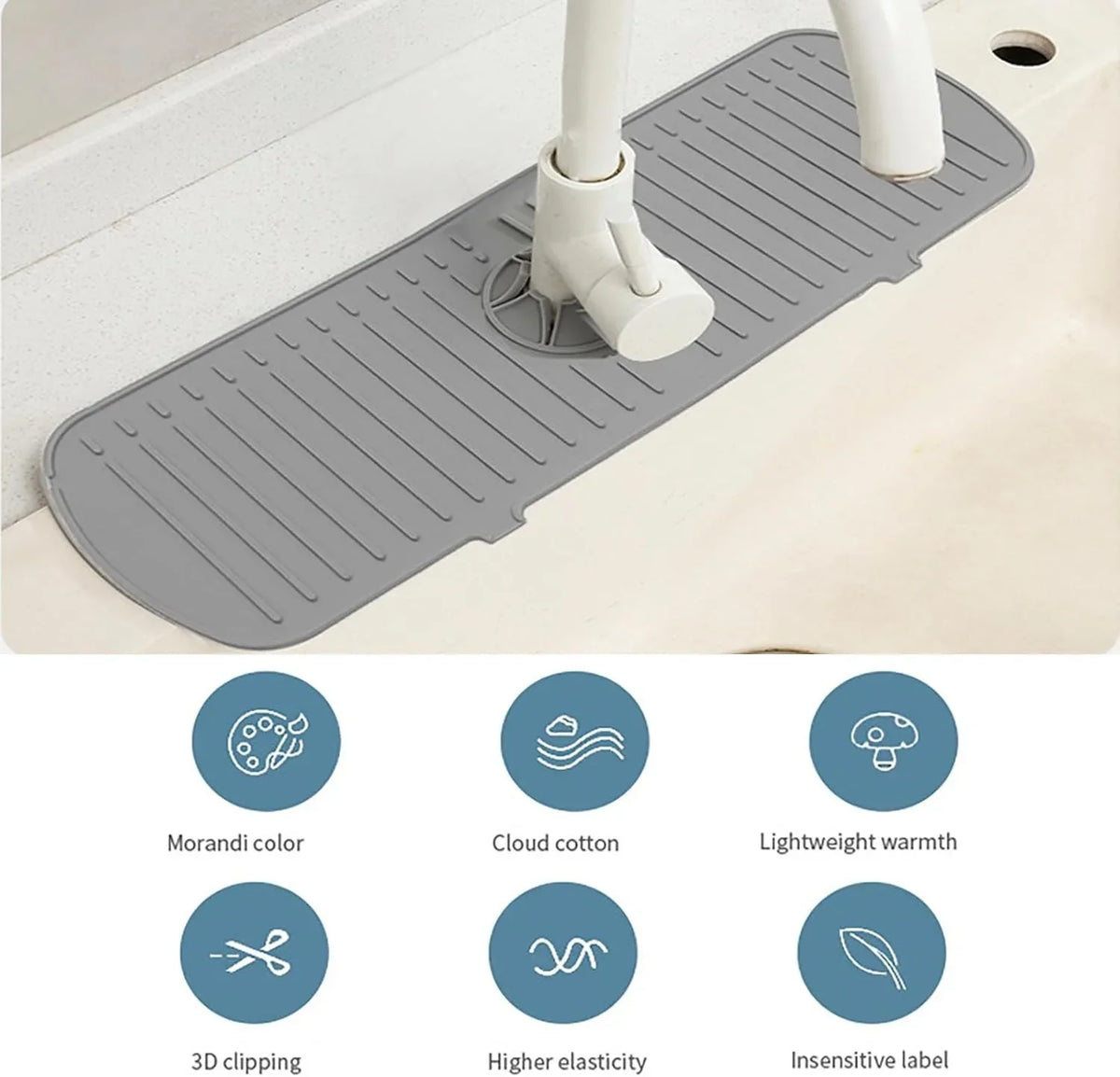 Silicone Faucet Splash Guard Mat