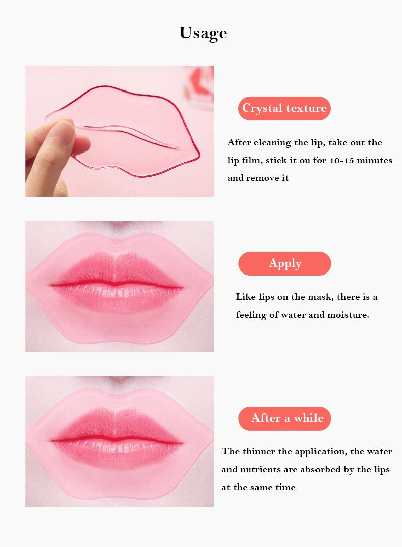 5/10pcs/lot Collagen Nourishing Lip Mask  Moisturizing Fruits Essence Firming Anti Wrinkle Lip Patch Skin Care