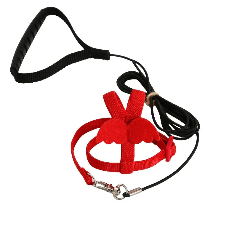 Adjustable Parrot Bird Harness Leash Set Anti-bite Training Harness Parrots Outdoor Flying Rope Cockatiel Small Birds Supplies