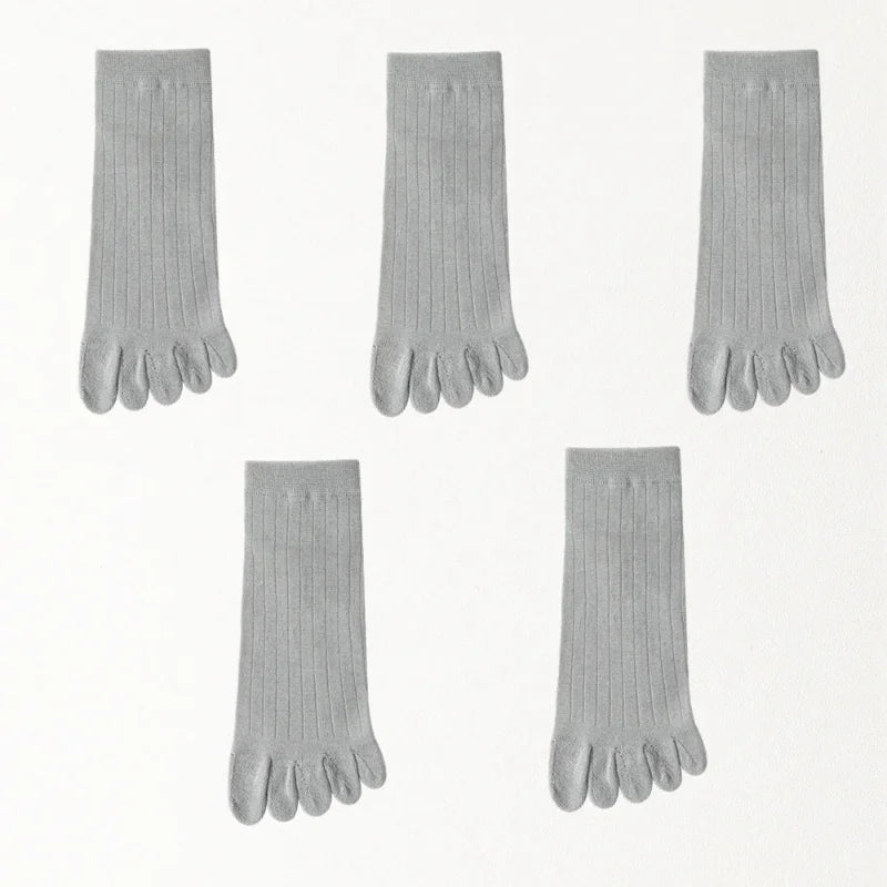 1/3/5 Pairs Mens Five Finger Socks Breathable Ankle Short Socks Thin Cotton Toe Socks with Separate Fingers Fashion Sports Socks