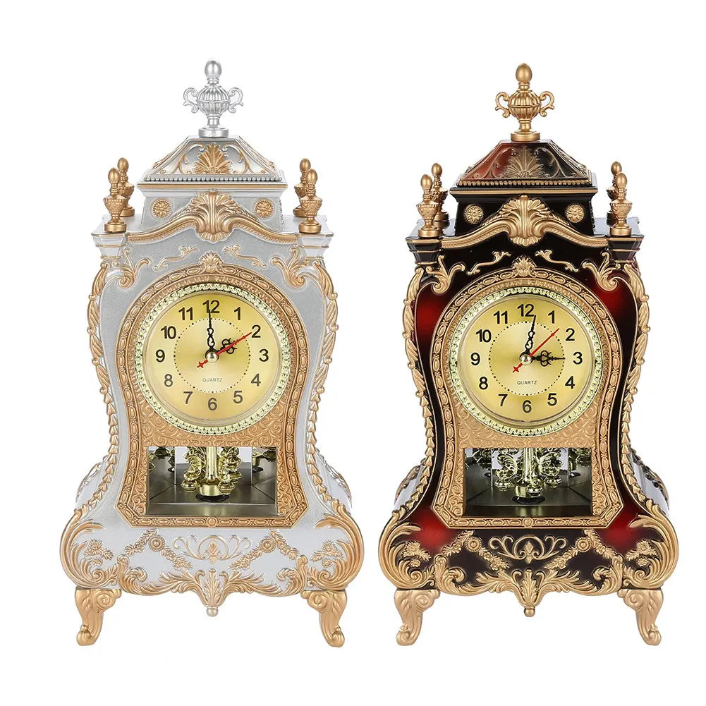 Vintage Desk Clock Vintage  Plastic Table Clock Antique Home Hotel Decorative Desk Alarm Clocks Vintage Table Clock