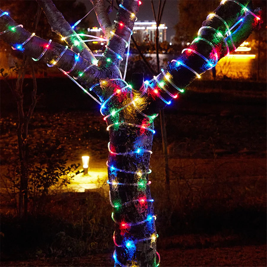 LED Tube Rope String Light Outdoor Waterproof Christmas Garland