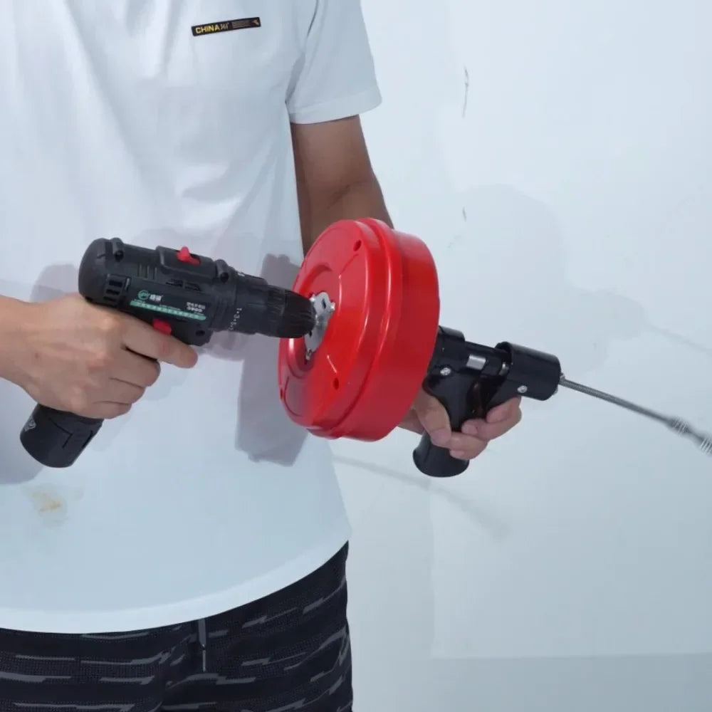 Professional Drain Snake Auger Flexible Plumbing 5-10m Length Drain Clog Remover Quickly Manual/Electric Pipe Dredging Machine