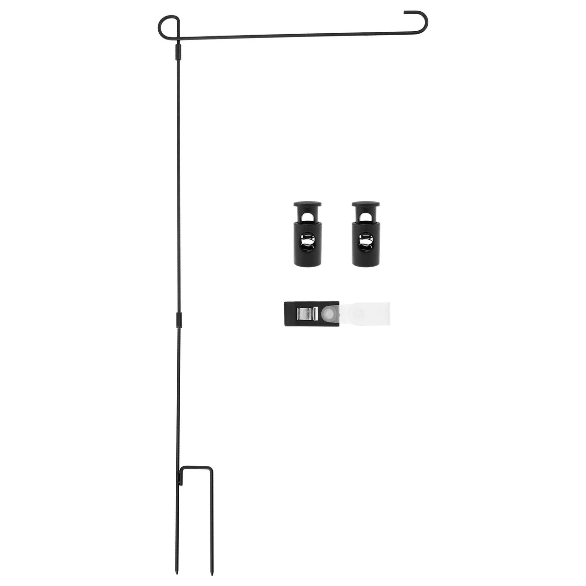 Garden Flag Holder Stand 34inch Rust Resistant Wrought Iron