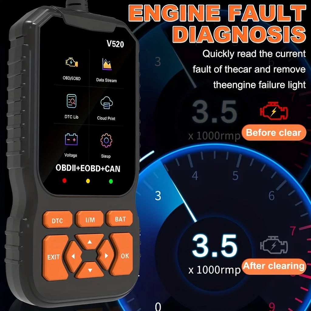 V520 OBD2 Car Diagnostic Scanner – All-in-one Diagnostic Tool
