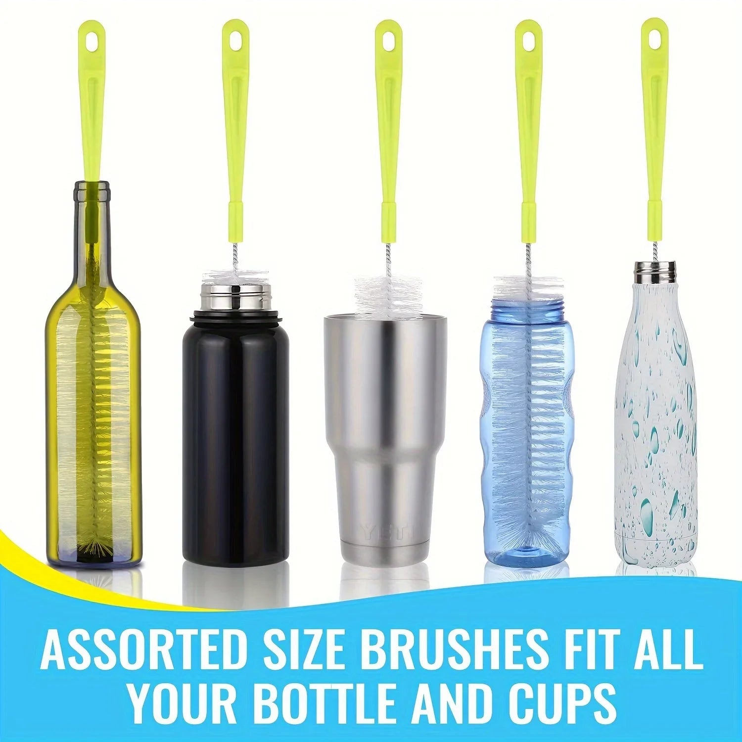 8pcs Straw Brush,Tea Stain Removal Brush,No Dead Corner, Multipurpose Kitchen Cleaning Brush,For Water Bottle,tea Cup, Groove,