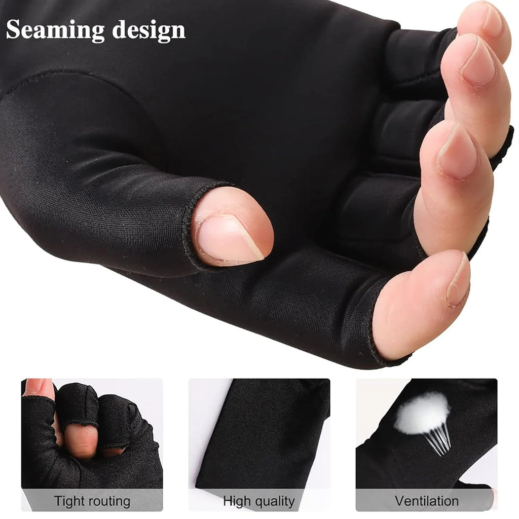 Anti-UV Gloves for Nail Lamp, Professional UPF50+ UV Protection Glove for Manicures, Art Skin Care Fingerless, Women Men