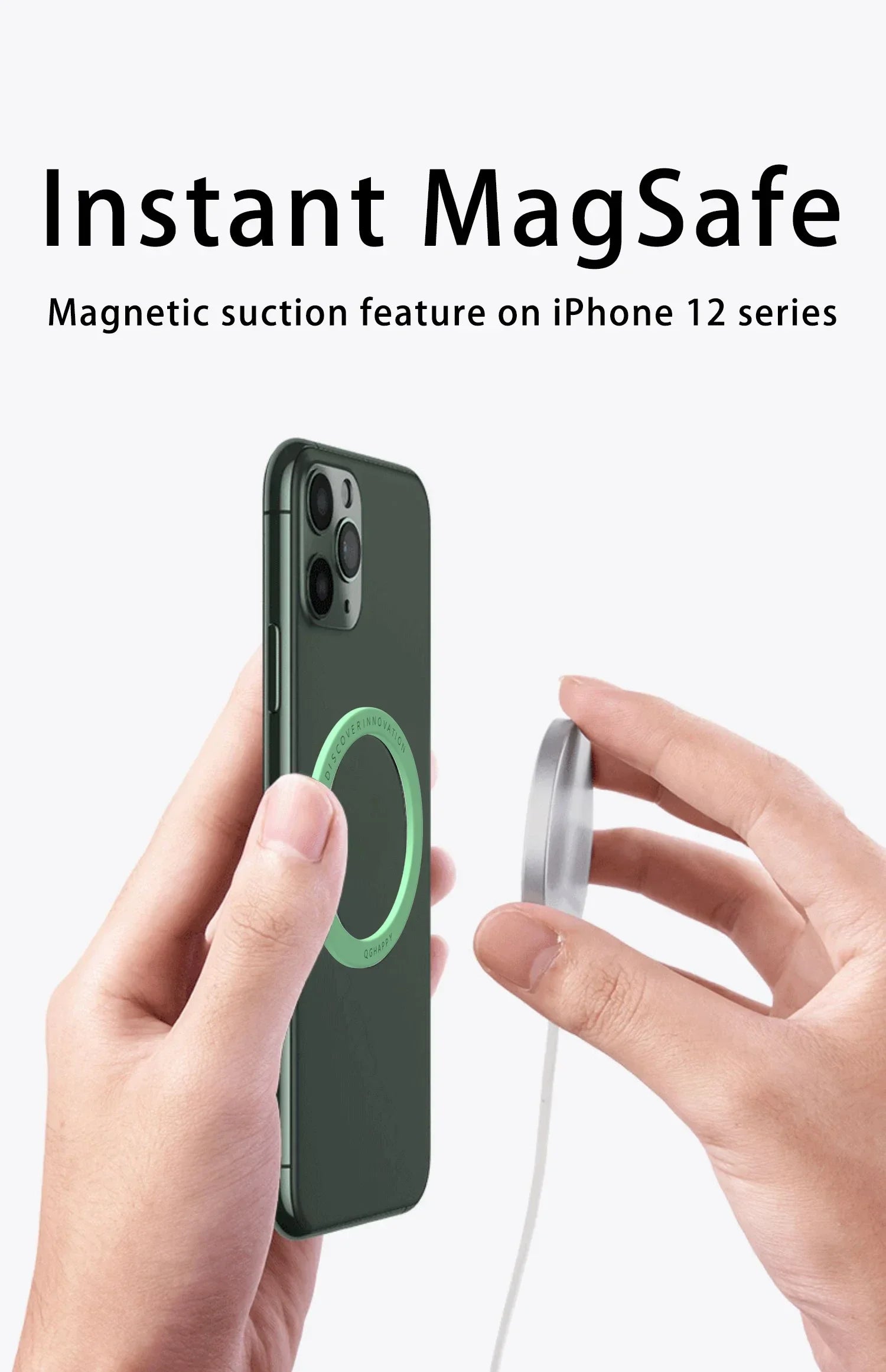 Universal Magnetic Ring for Magsafe Wireless Charger Iron Sheet Sticker Magnet Phone Holder for IPhone 14 15 Xiaomi
