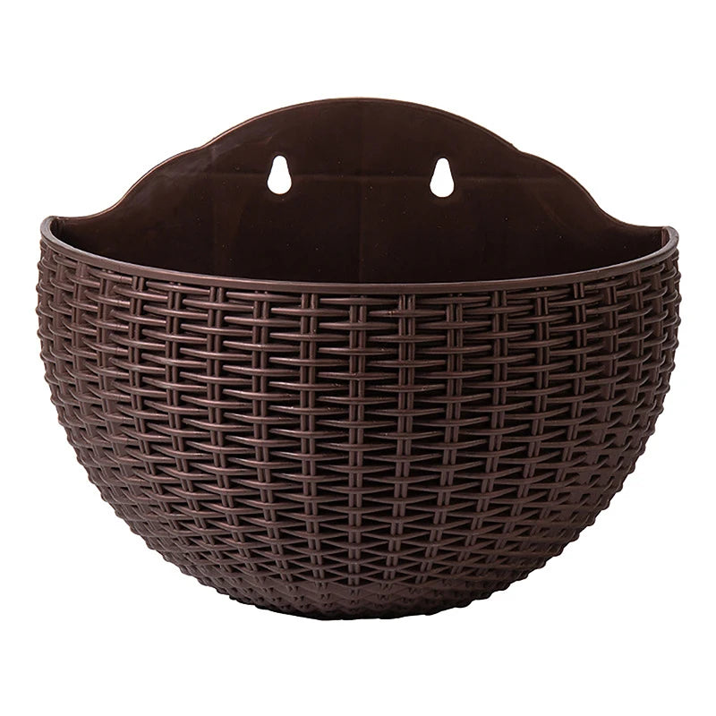 Flower Pot Exquisite Wall-mounted Plastic Wall Hanging Basket Flowerpot For Outdoor Garden Balcony Planter Bucket Home Decor New