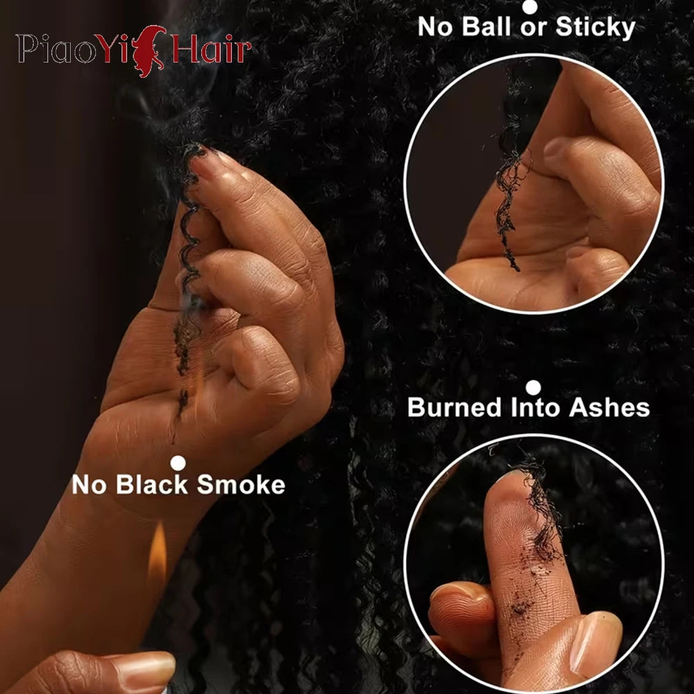 60g Per Bunldes 15A Burmese Curly Crochet Human Hair