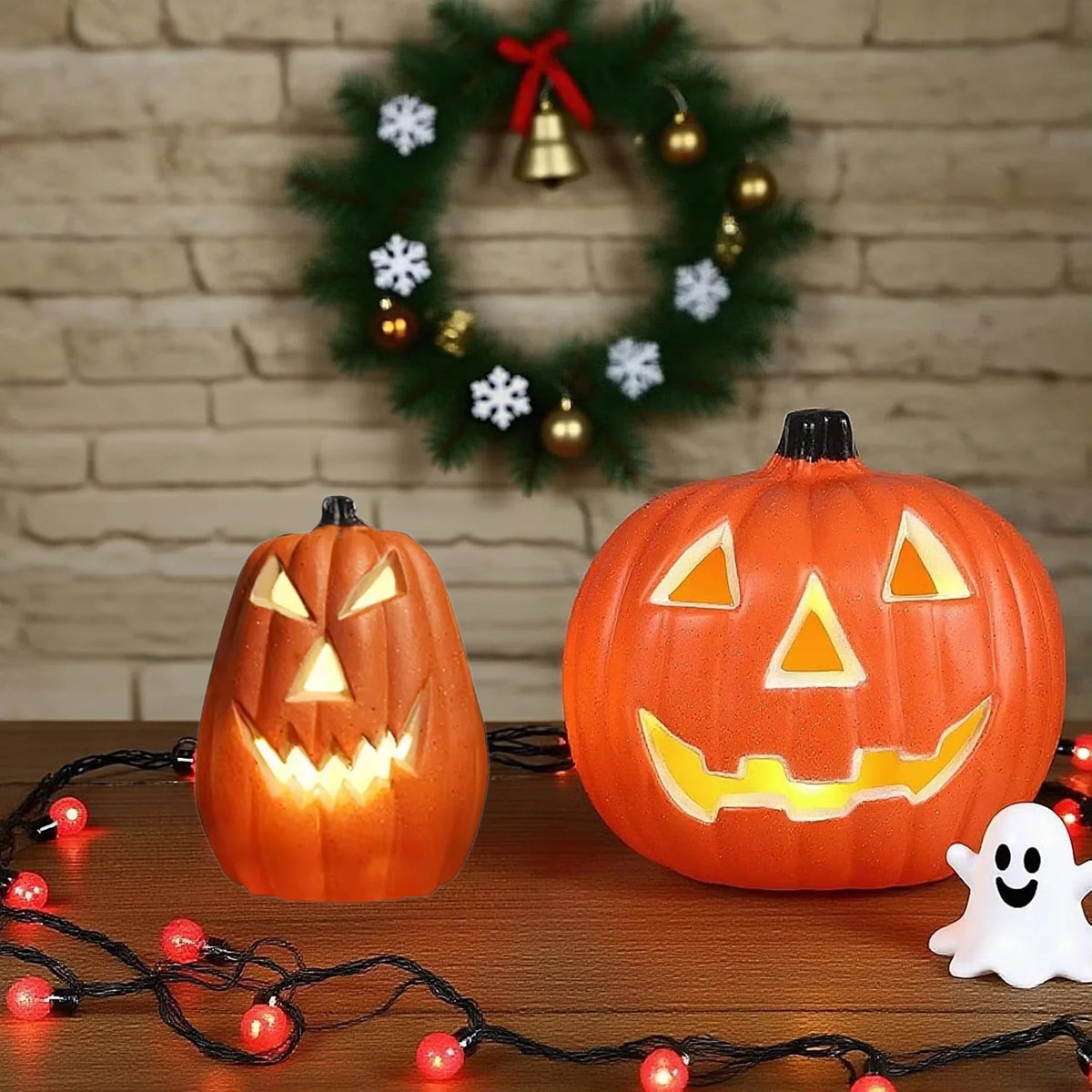 Halloween Horror LED Pumpkin Lantern Scene Layout - Interior Garden Courtyard Haunted House Decoration Home Decor