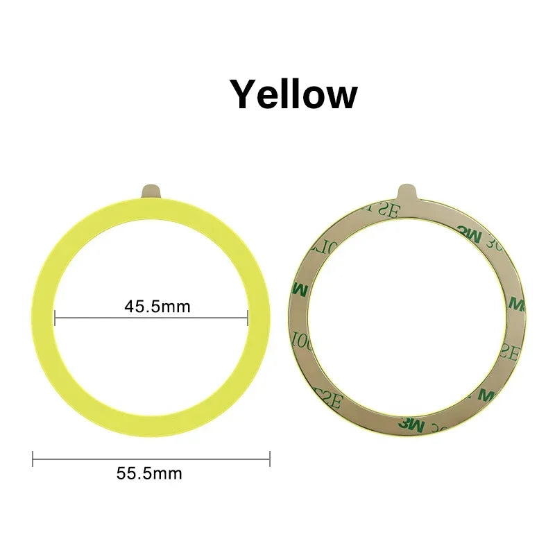 Colourful Silicone MagSafe Metal Ring Universal Sticker Support Wireless Charger Magnetic Patch Sheet for IPhone 12-17 Series