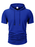 Summer Men's Hooded Sweatwear Casual Short Sleeve Loose T-Shirt