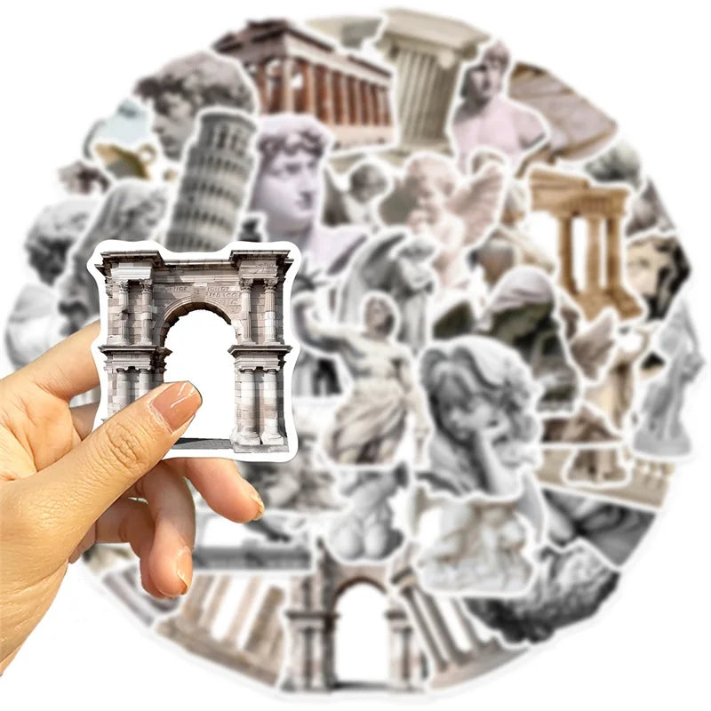 10/30/50PCS Vintage Art Statue PVC Sticker Aesthetic Hand Accounting  Children's Decoration Scrapbooking Stationery Supplies