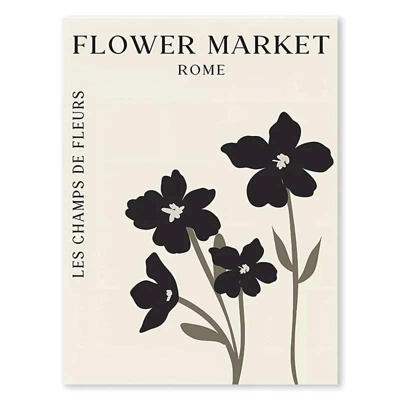 Vintage Black Butterfly Flowers Posters Abstract Matisse Wall Art Canvas Painting Nordic Interior Living Room Picture Home Decor