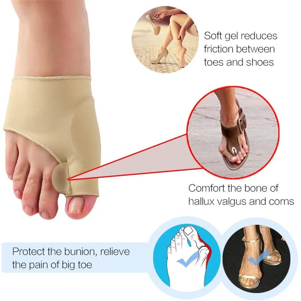 Hammer Toe Straightener 1Pair Toe Separator Hallux Valgus Bunion Corrector Foot Pain Relief Orthopedic Pedicure Tools Foot Care