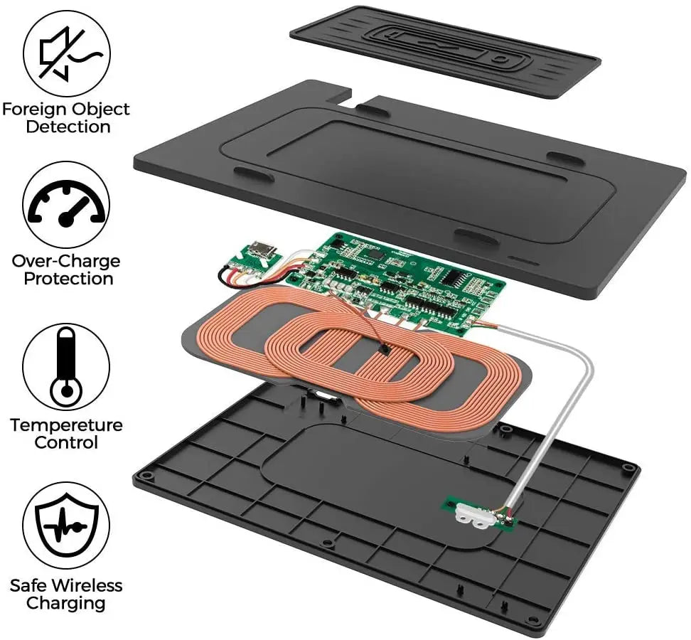 Qi Car Wireless Charger For Nissan X Trail Rogue T33 2021 2022 2023 10W Phone Charging Pad Accessories Interior